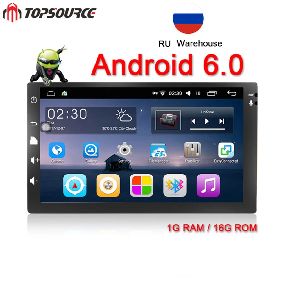 TOPSOURCE автомобильный мультимедийный плеер 7002 Универсальный 7 дюймов 2 Din