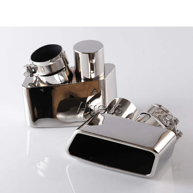 1set Chrome 304 Stainless Steel Car Exhaust Muffler Pipe Tip Tailpipe For BMW F07 535 GT Accessories stylish stainless steel car exhaust pipe muffler tip for benz 320 350 500