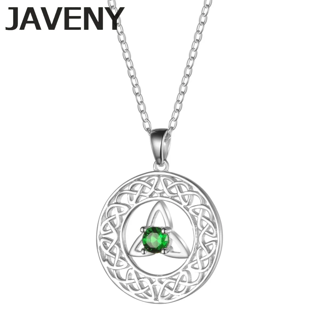 

925 Sterling Silver CZ Disc Irish Celtics Knot Wedding Bridal Pendant Necklaces for Women Birthday Christmas Valentine Day Gifts