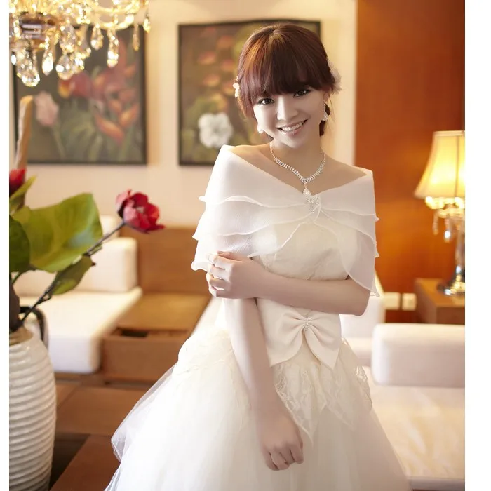 wedding gown with shawl