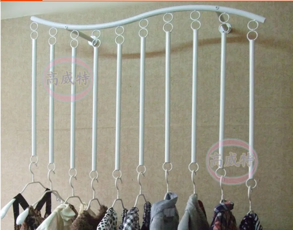 

High quality clothing racks display wall derrick hanger long rings shelves