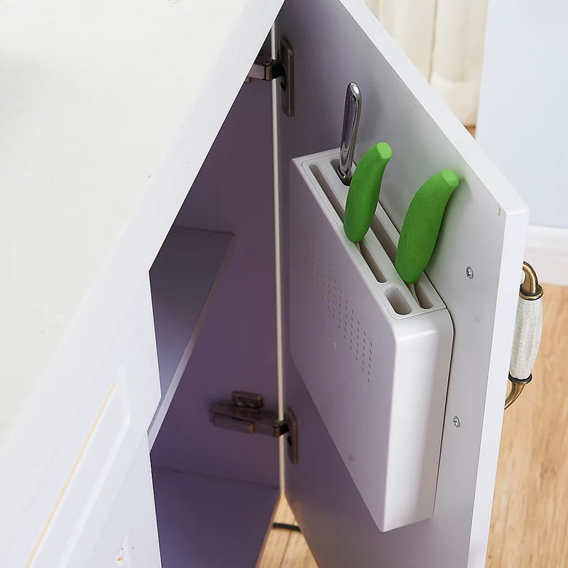 Good Quality Kitchen Supplies Knife Holder Plastic Rack Wall mounted