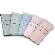 100 Genuine Leather School Pencil Bag Case Handmade Pen Bag Pencil Pouch Fog Wax Leather Kawaii