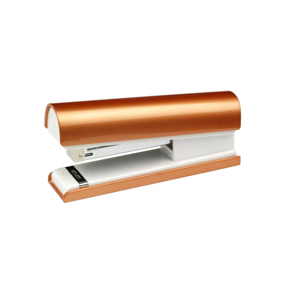 

MIRUI Rose Gold Stapler Mini Desktop Edition Metal Manual Staplers 24/6 26/6 Office Supplies with Non-slip Base Desk Accessory