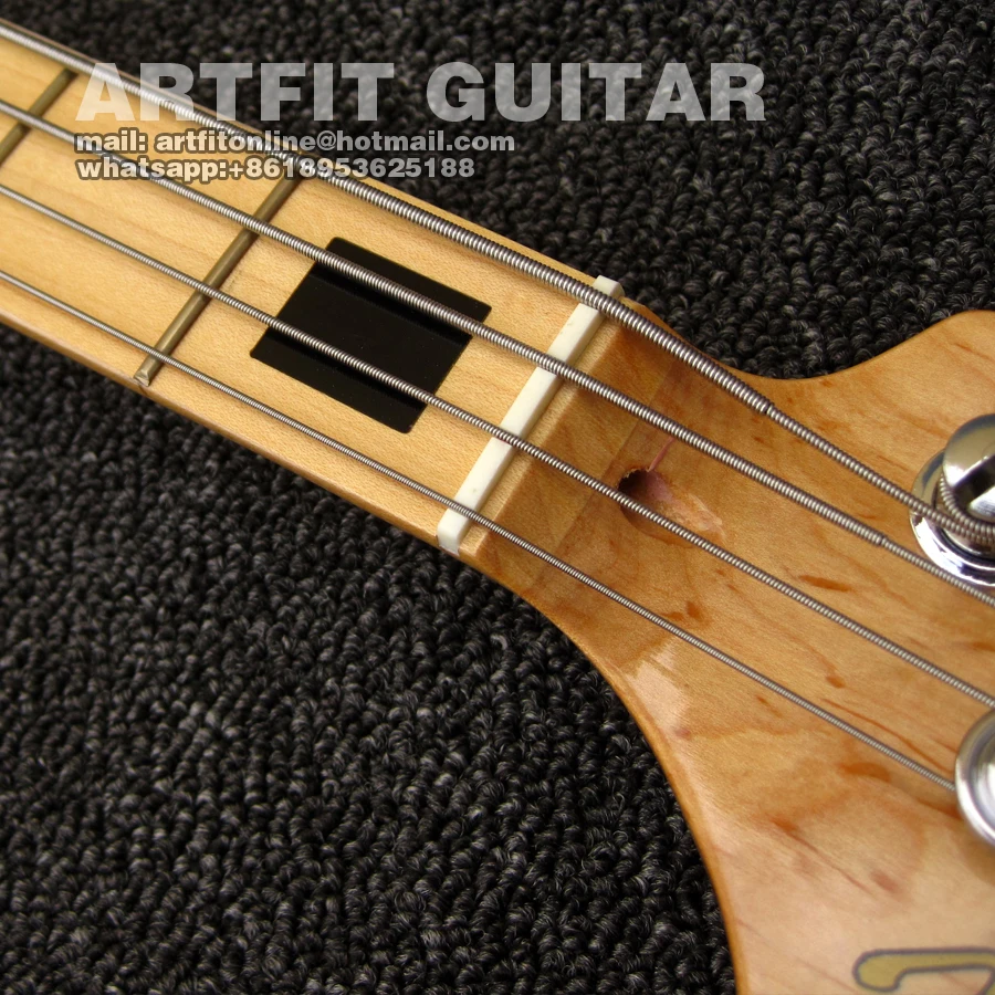 Giggle 4 Строка Sunburst 1969 Jazz Bass 3 тон клен гриф Китай электрический бас Guitarras Бесплатная