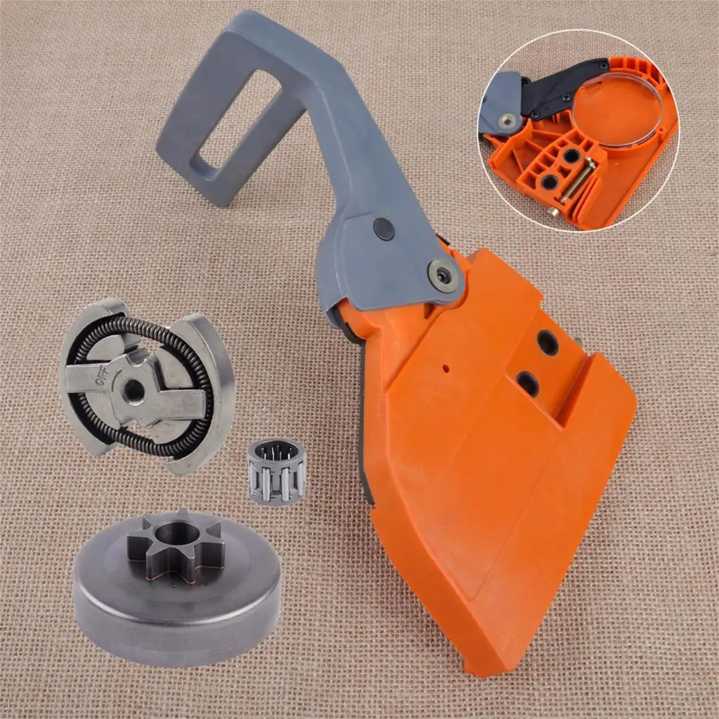 

LETAOSK New Clutch Sprocket Cover Bearing Drum Brake Handle Kit Fit for Husqvarna 36 41 136 137 141 142 Chainsaw