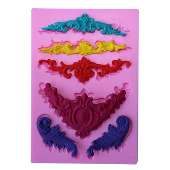 

Beautiful Flower Lace Pattern Fondant Cake Mold Silicone Bakeware Tools D257