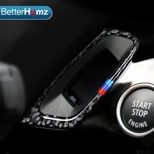 Betterhumz углеродное волокно Замочная скважина Декоративное кольцо замок ключ зажигания Панель накладка наклейки для автомобиля BMW X5 X6 E70 E71 2008-2013