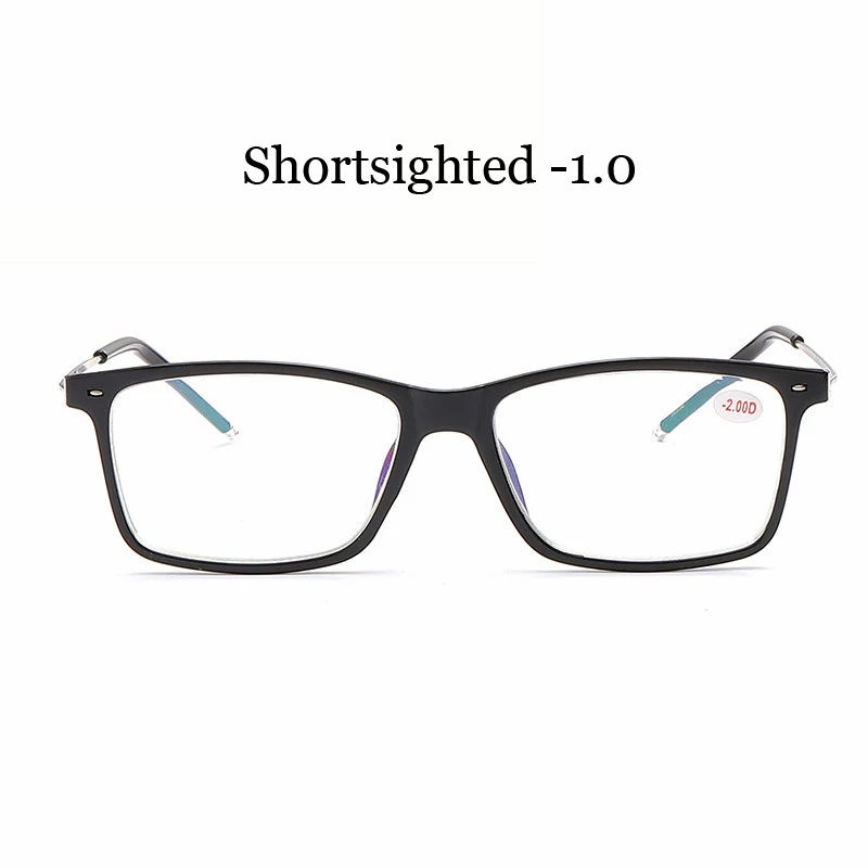 Zilead ультралегкие очки для близорукости с защитой от синего излучения, классические черные мужские деловые очки для близоруких, унисекс - Цвет оправы: myopia 1.0