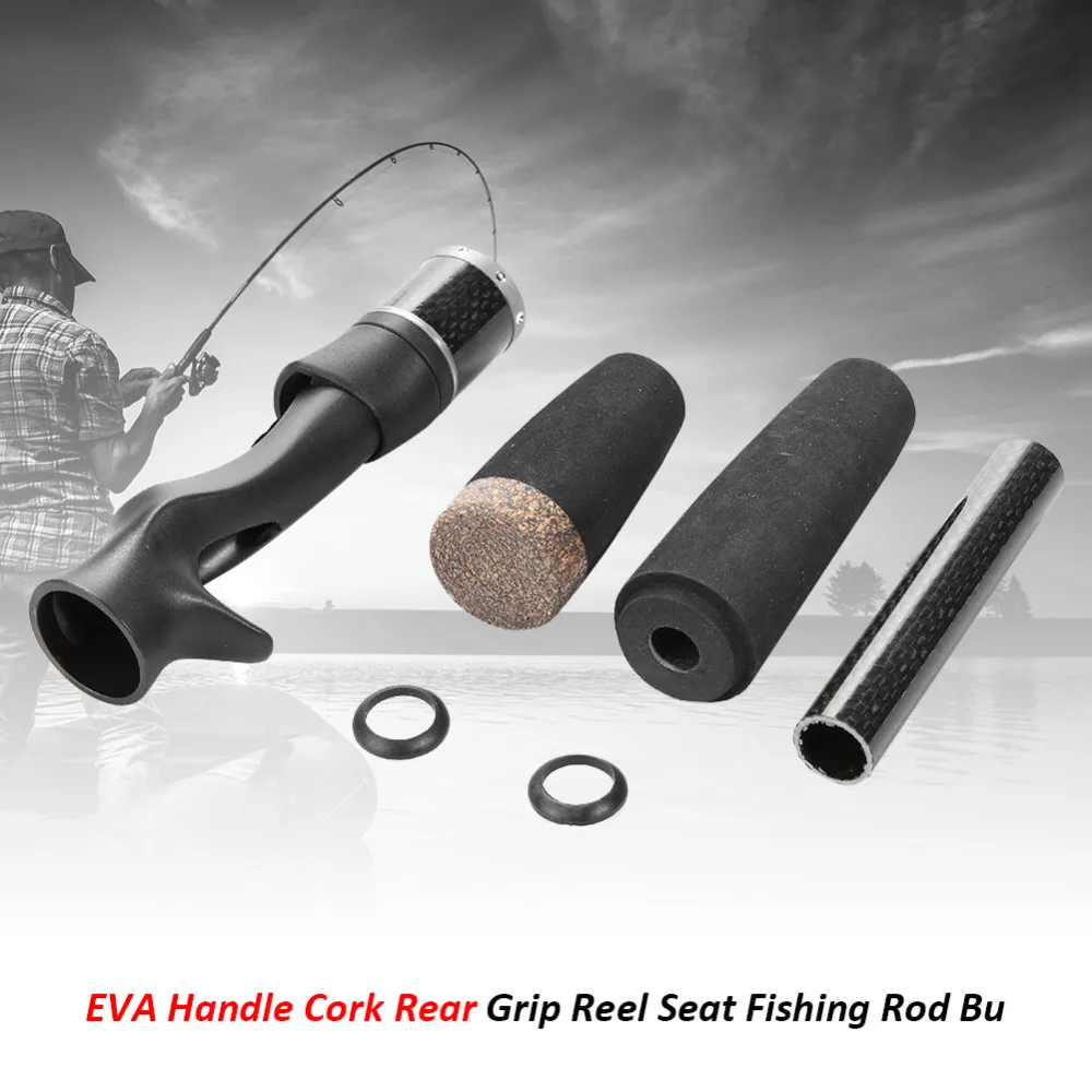 Casting Fishing Rod Grip Black Eva Rod Building Repair Trigger Split Handle