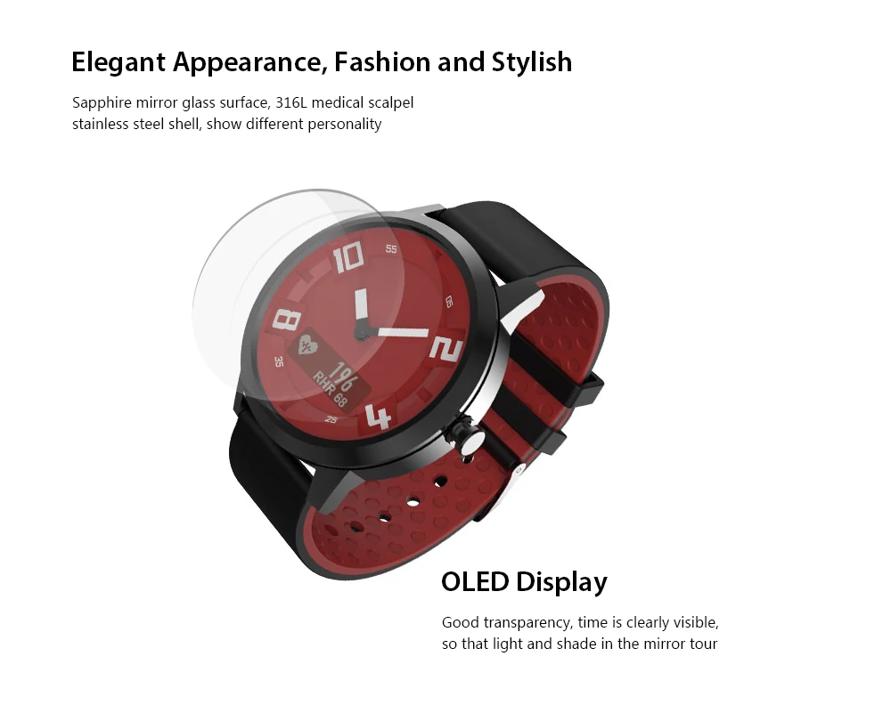 Lenovo WATCH X Спортивные Bluetooth Смарт-часы 5ATM водонепроницаемый пульт дистанционного управления камера Smartwatch OLED дисплей монитор сердечного ритма шагомер