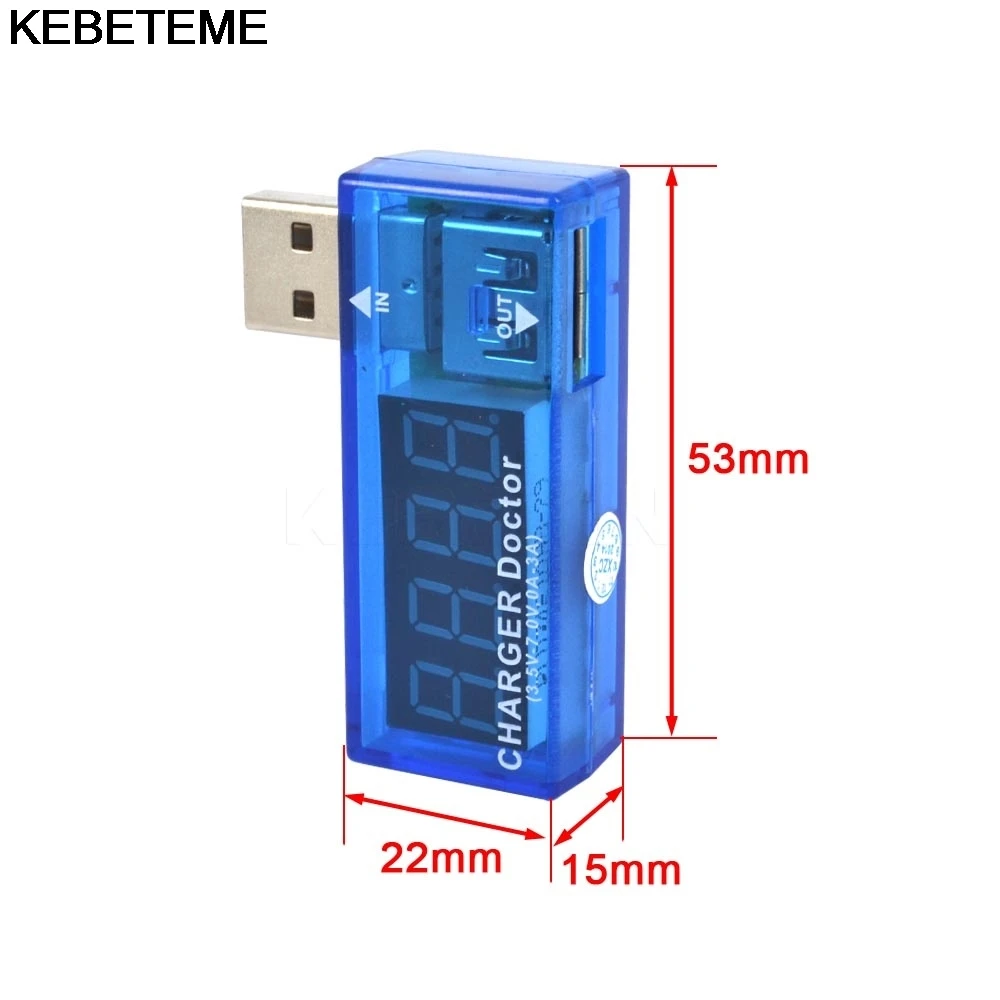 Цифровой USB тестер вольтметр детектор измеритель напряжения и тока мини