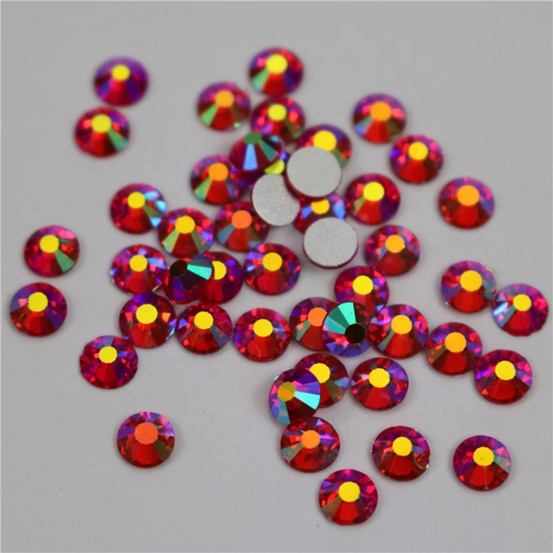 

Factory Direct Red AB Rhinestone Glitter Sewing &Fabric Non Hotfix Nail Rhinestone Flatback Crystal Strass Glue on Rhinestone