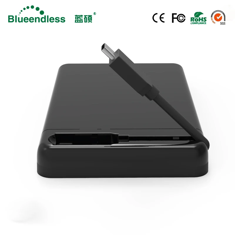 

Blueendless 2.5 Inch HDD Case USB3.0 To SATA TYPE-C External Hard Drive Enclosure 6 Gbps High-Speed Box for HDD SSD Support UASP