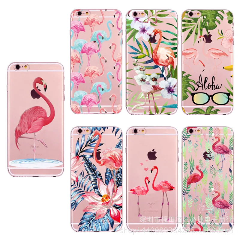 

Flamingo Case For iPhone X XS Max XR Phone Cases Cute Exotic Flowers Leaves Silicone Soft Cover For iPhone 6 6s 7 8 Plus Covers