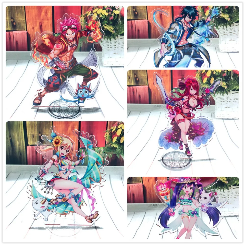 

Anime FAIRY TAIL Natsu Lucy Erza Gray Wendy Acrylic Stand Figure Desktop Decoration Collection Model Toy Gifts Cosplay