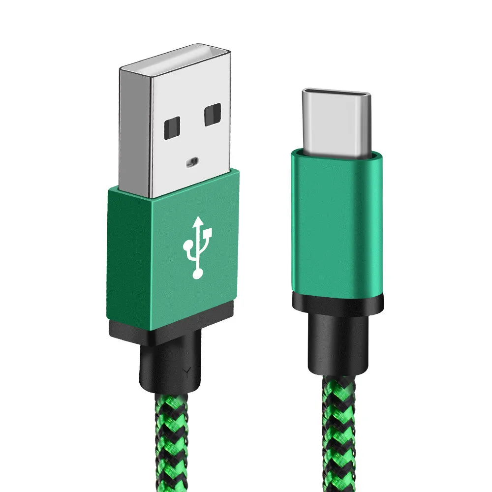 Usb type-C кабель 1 м 2 м 3 м Быстрая зарядка usb 3,0 кабель type-c кабель для передачи данных зарядное устройство usb-c для samsung S10 S9 S8 Note 9 8 Xiaomi Mi 9 - Цвет: Green