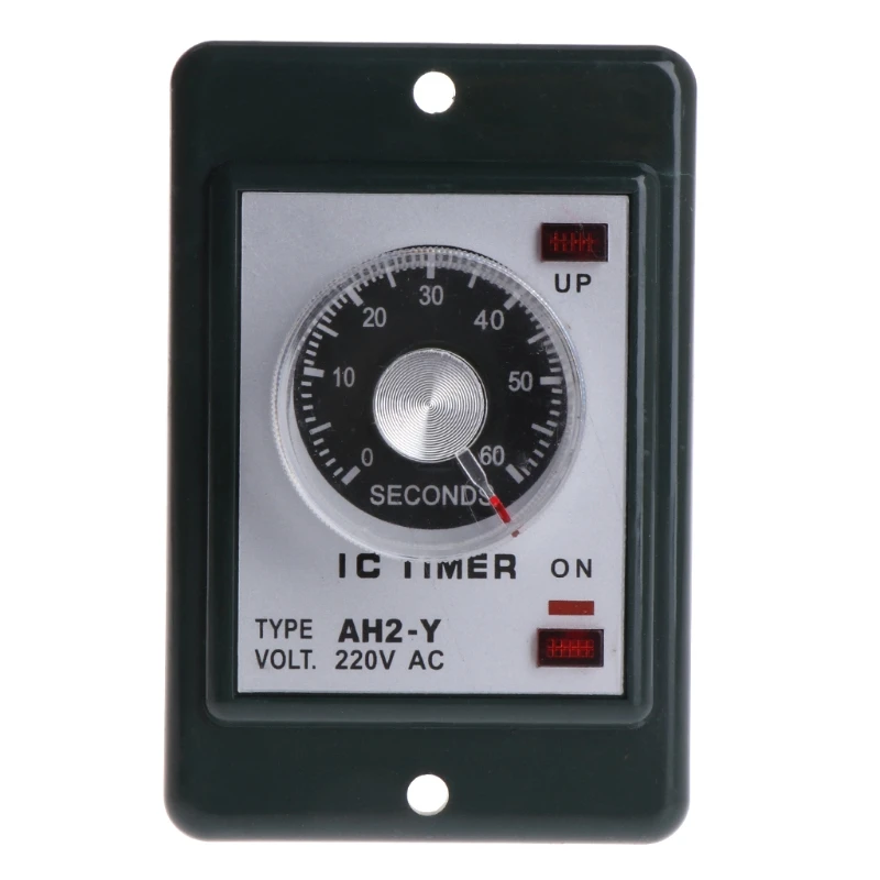 

0-60 seconds/minutes Power On Delay Timer Time relay w socket base AC 220V AH2-Y W-store Jan11