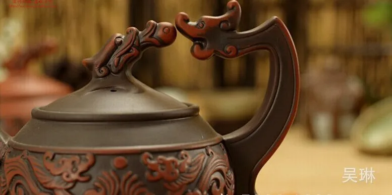 Аутентичный исинский чайник(ручная работа), антикварный чайник кунг-фу, объем 260 мл