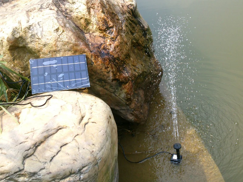 Solar Water Pump Panel Fountain Pool Pond Submersible Watering Kits 220L/h