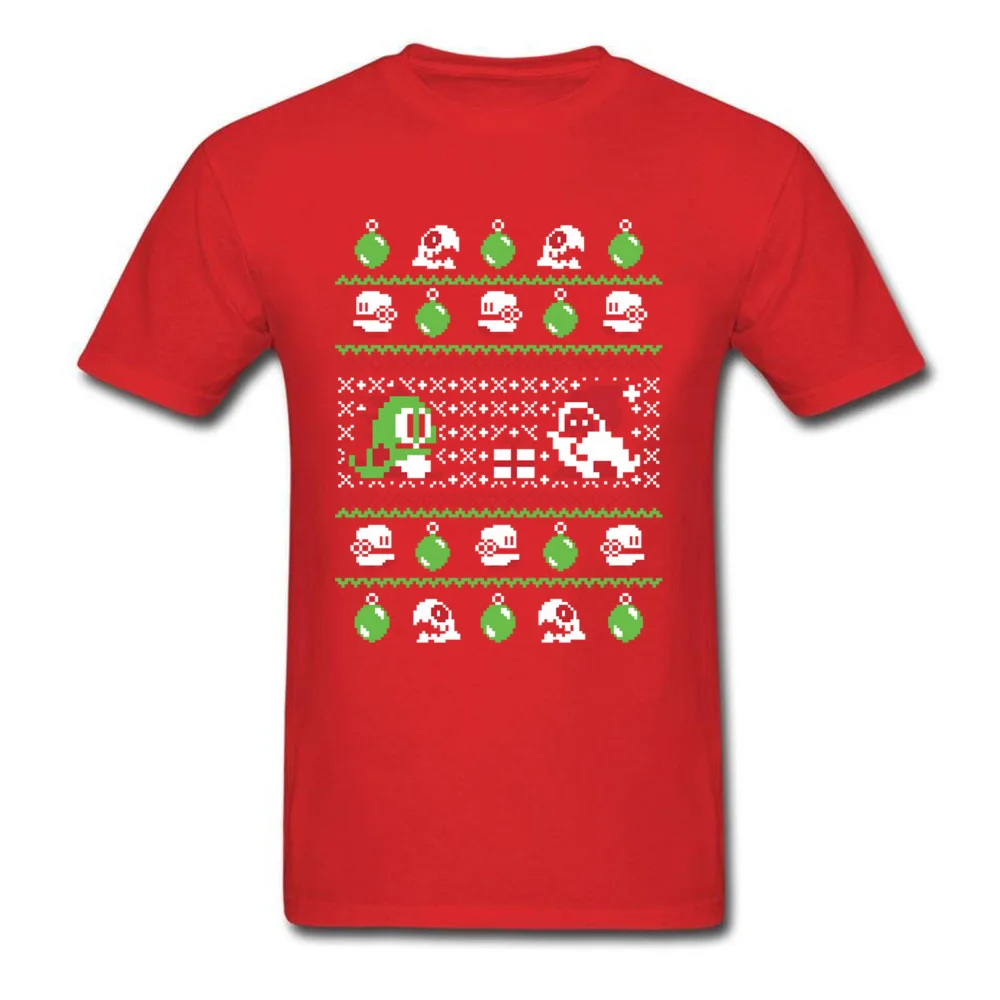 Прочная Очаровательная Спортивная футболка с пузырьками, Мужская Рождественская футболка, футболка, свитер с рисунком, 80 s, рождественский подарок - Цвет: Red