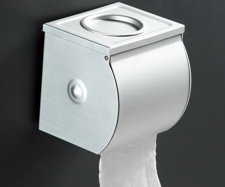 1pc Waterproof Aluminum Alloy Bathroom Toilet Paper Holder Roll Tissue