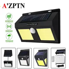 Светодиодный светильник на солнечной батарее с датчиком движения, водонепроницаемый настенный светильник для наружного двора, сада, Лампа безопасности