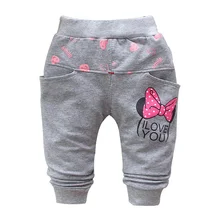 Г. Новые Осенние Хлопковые Штаны для малышей с милым Рисунком бабочки Леггинсы для маленьких девочек штаны-шаровары для малышей от 0 до 3 лет