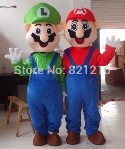 

New Professional Super Mario Brothers Fancy Dress Mascot Costume Adult Size