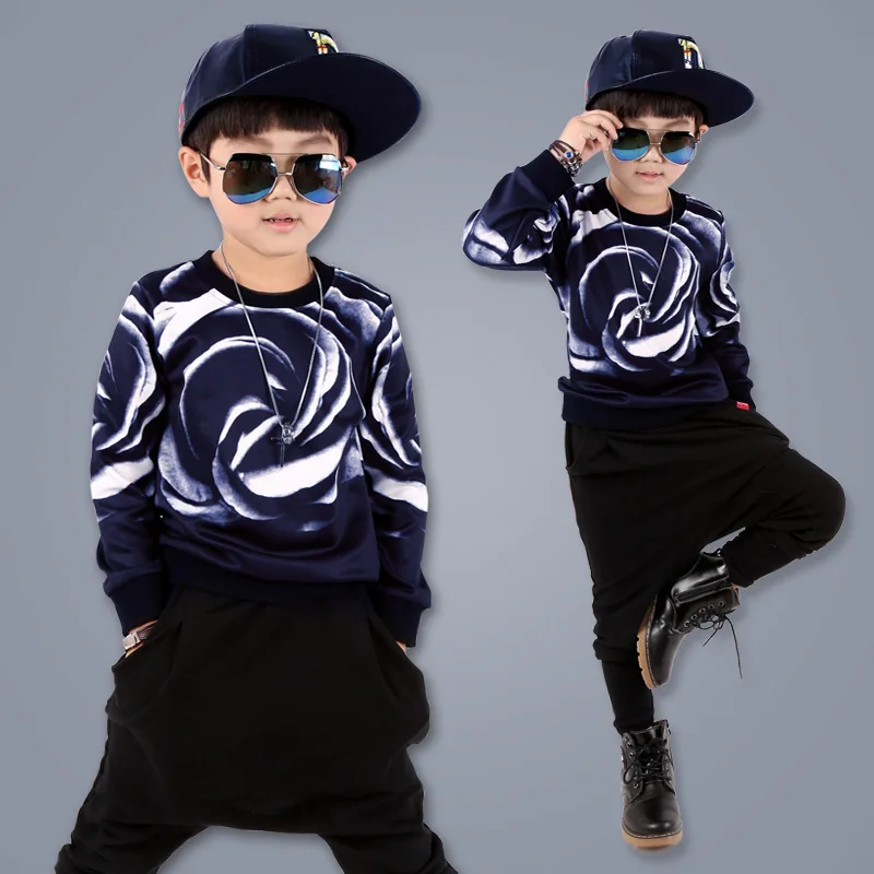 

Autumn 2016 New Boys Clothing Sets Kids Suit Children Tracksuit Boys Long Shirt + Pants Sweatshirt Casual Clothes