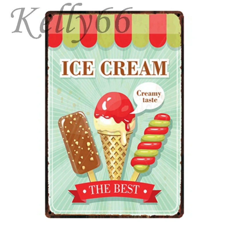 [Kelly66] пончики металлический знак Картина Home Decor бар настенный Книги по искусству живопись 20*30 см Размеры y-1528 - Цвет: y-1522