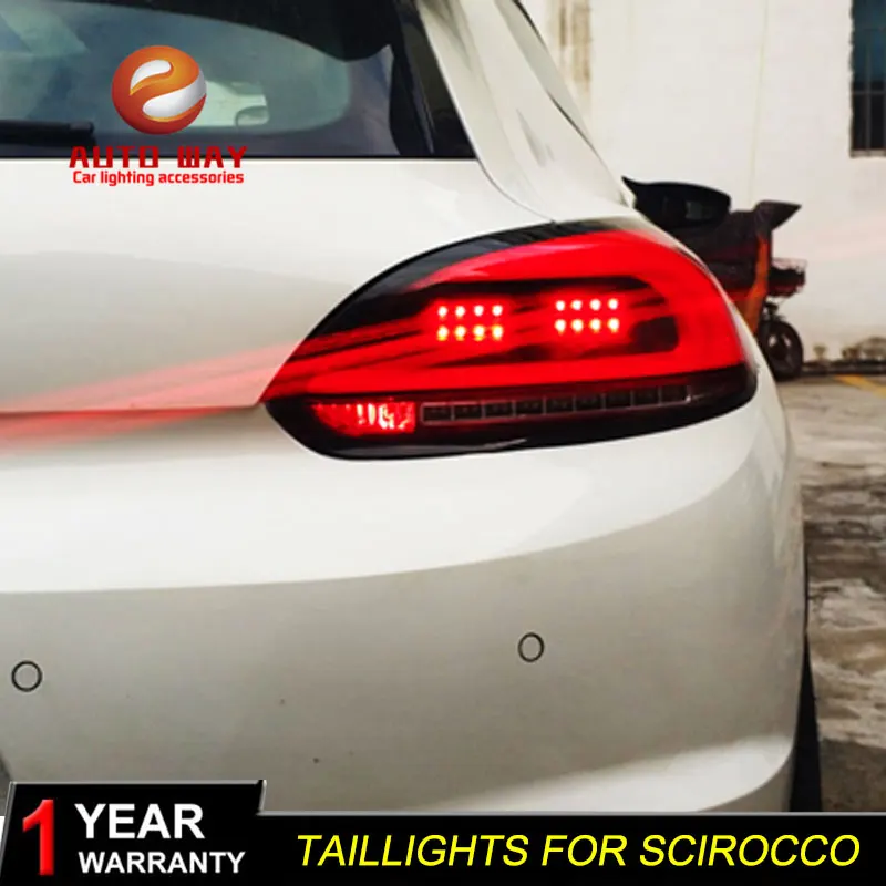 Автомобильный Стайлинг для Volkswagen VW Scirocco, задних сигнальных огней, светодиодный VW Scirocco задний фонарь задний багажная лампа