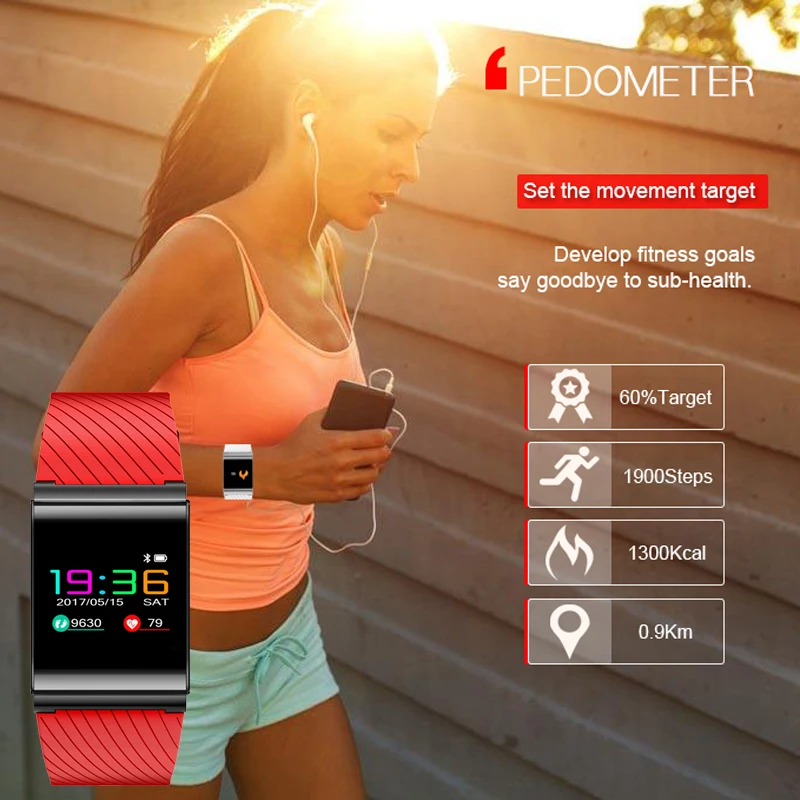 BANGWEI Smart Watch for Blood Pressure Blood Oxygen Heart Rate Detection Smartwatch with Color Screen OLED men woman Sport Watch