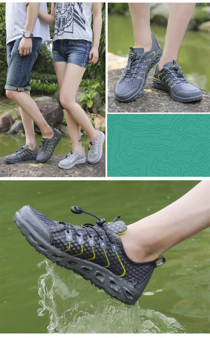 Summer Unisex Breathable Comfortable Mesh Sneakers Men Shoes Out door Wading Water Male Shoes Loafers Casual Walking (22)
