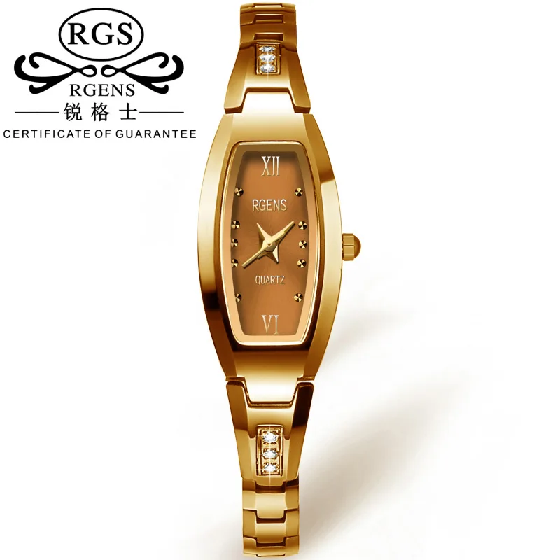 

fashion woman watches bracelet diamond luxury ladies wristwatches quartz tungsten steel waterproof women clocks RGENS brand