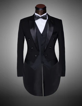 

Top Quality ! Dress Brand Men's Tuxedo Formal Dress Groom Wedding Dress The Concert Host MC Suit Costumes (suit+pant ) XS-4XL