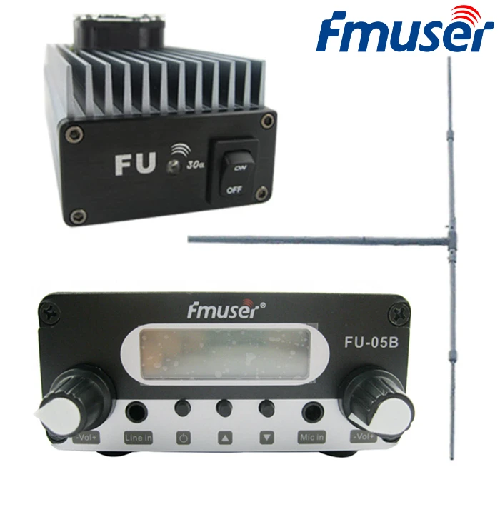 

FMUSER FU-30A 30W Professional FM Power Amplifier Set For PLL FM Transmitter Broadcast+FU-05B FM Exciter+1/2 Wave Dipole Antenna