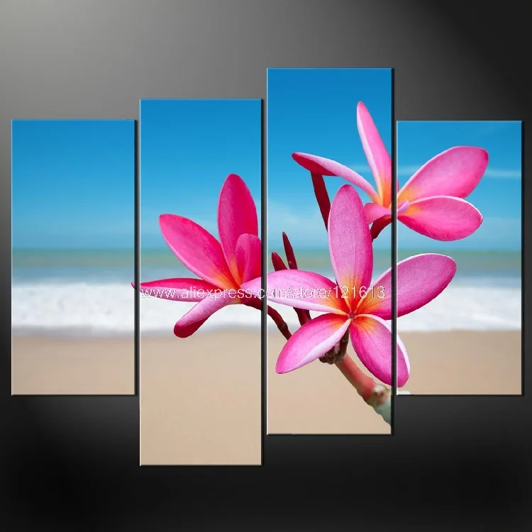 Tropical Flowers Premium Cascade Canvas Picture Size Variety Oil Paintings Hand Painted Wall Designs Wall Panel Art Class Panel Art Art Designart Class Aliexpress