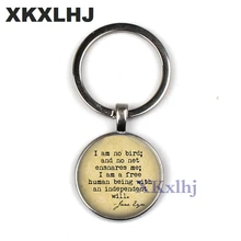 I Am Not A Bird I Am A Free Human With Independent Will Reference Keychain Charlotte Jane Eyre Book Booking Keychain Lover Gift because i am a girl