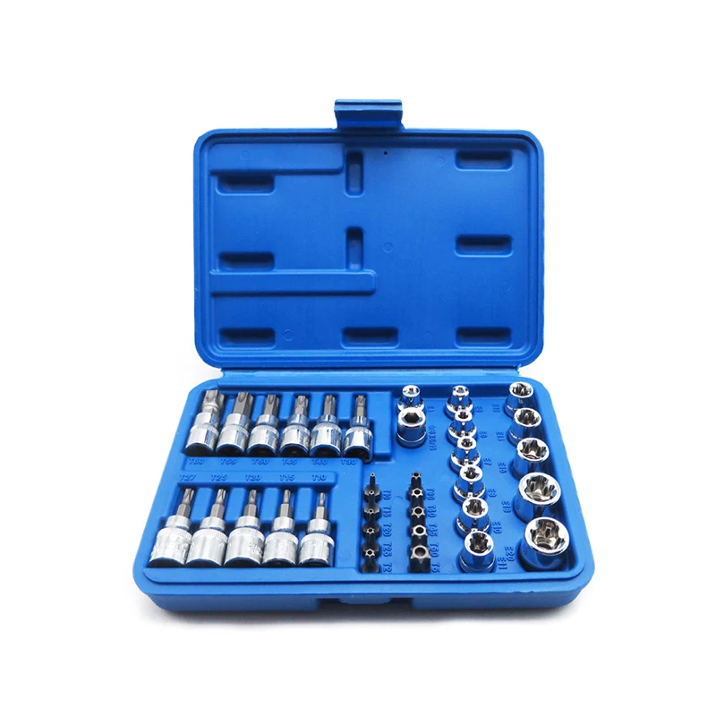Torx Socket Bit Set 1//2/" Drive Motor Mechanic//Engineer//DIY Male Star Tool Kit