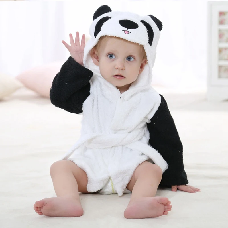 

Cartoon Cute Animal Children Robes Flannel Pajamas Baby Bathrobe Kids Hooded Bathrobe Bath Towel Bath Terry Bathing Robe