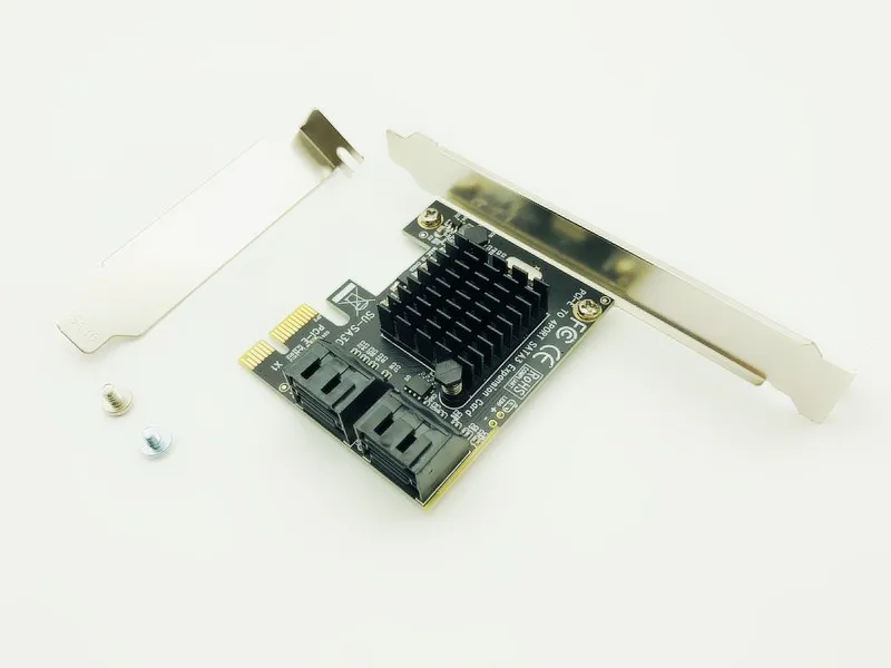 Плата расширения PCI E Express для SATA 3 0 с кронштейном 4 порта III 6 Гбит/с ПК компьютерным