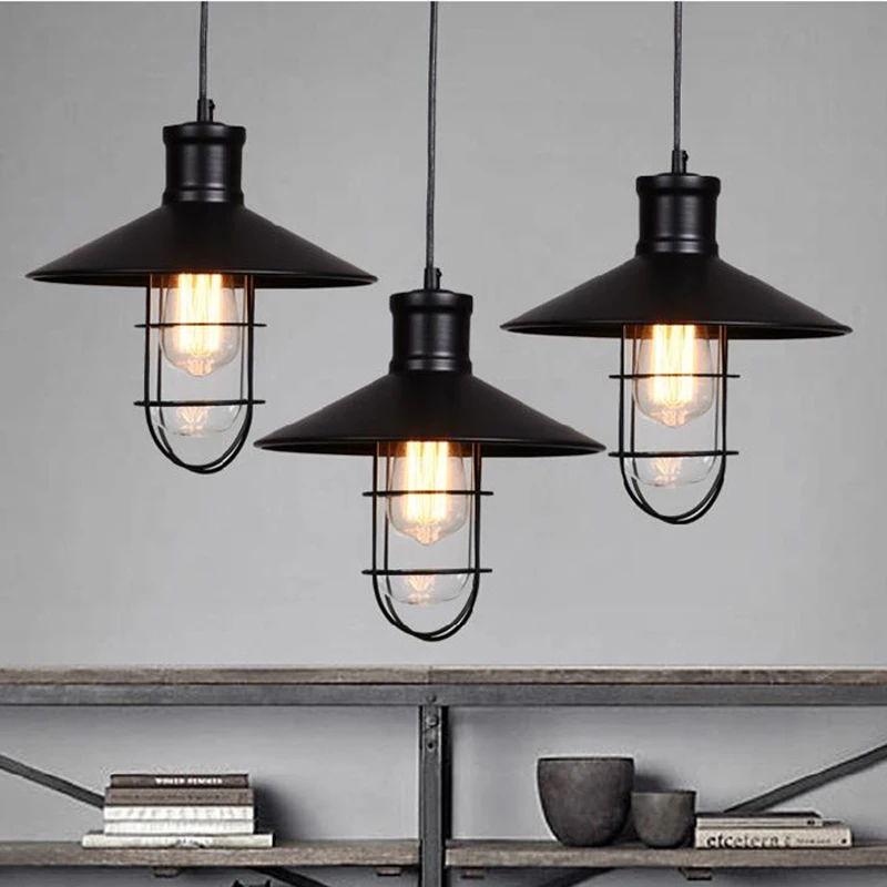 

Rustic Pendant Light Industrial Vintage LED lamps Hanging Lamps Warehouse Retro Suspension Linear Bar