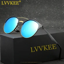 Lvvkee 2017 new hd lente polarizada gafas de sol de los hombres/mujeres marca retro gafas de sol de marco de metal gafas de sol de conducción gafas de sol mujer