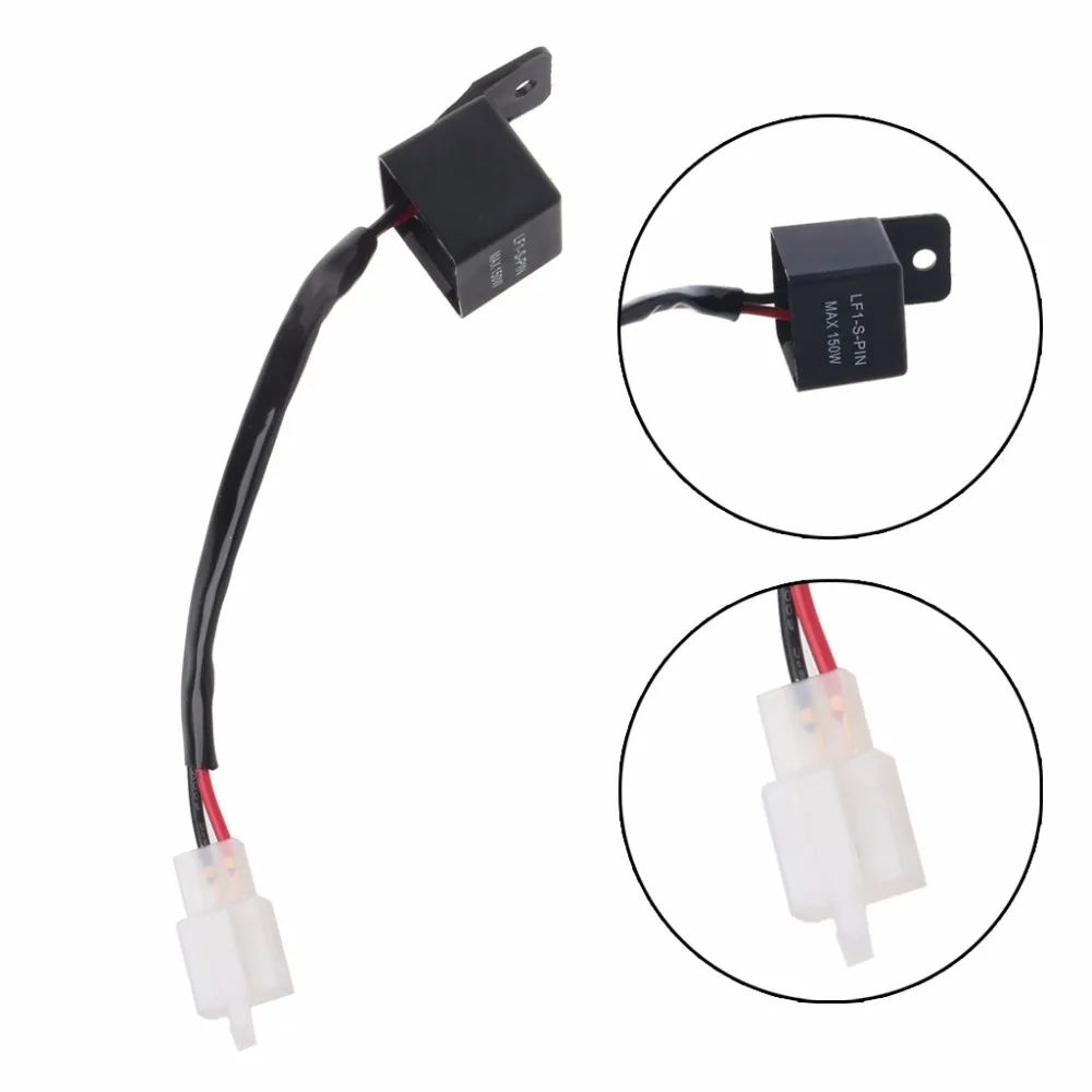 

2 Pin Electronic Motorcycle LED Flasher Relay Turn Signal Bulb Hyper Flash For Honda for Kawasaki for Suzuki High Quality C45
