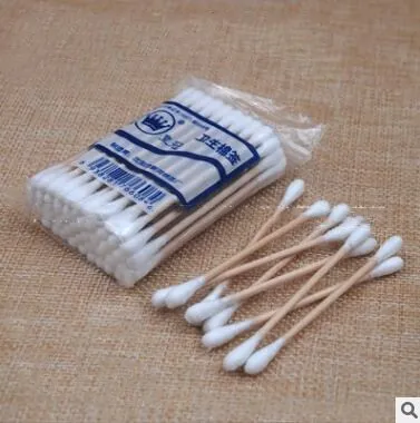 500 шт. = 10 Сумки Cotonete stick очистки ватным тампоном Котон tige портативный двуглавый
