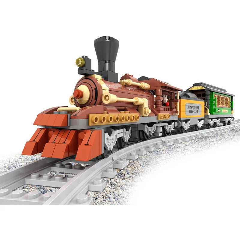 

Freight train series Building Block Sets 483pcs Educational Jigsaw DIY Enlighten Construction bricks toys