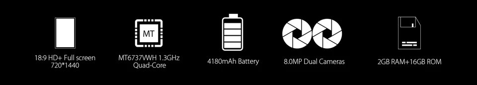 Blackview S6, 5,7 дюймов, 18:9, смартфон, сенсорный, Android 7,0, полный экран, отпечаток пальца, мобильный телефон, 2 ГБ+ 16 ГБ, четырехъядерный, 4180 мАч, мобильный телефон