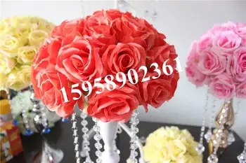 

SPR 50cm 2pcs/lot -New Arrivals Silk Kissing Rose Flowers Ball for Wedding Party Decoration Several Colors Available