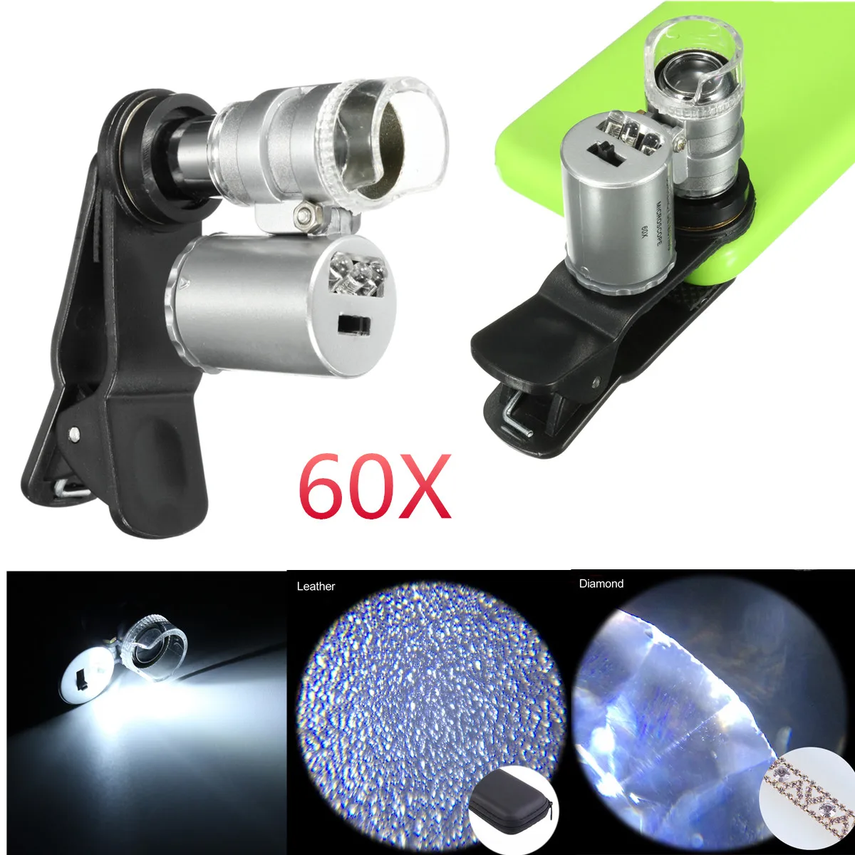 Buy Universal 60X Mobile Phone Microscope Macro Lens
